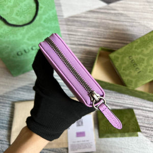 Gucci 456117 GG Marmont Leather Zip Around Wallet Light purle - Default Title - View 3