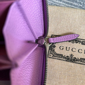 Gucci 456117 GG Marmont Leather Zip Around Wallet Light purle - Default Title - View 9