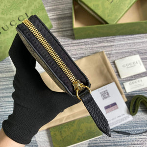 Gucci 456117 GG Marmont Zip Around Wallet Black - Default Title - View 3