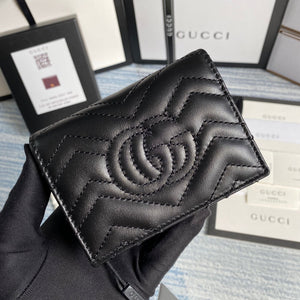 Gucci 466492 GG Marmont card case wallet in Black - Default Title - View 2