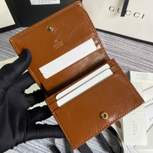 Gucci 466492 GG Marmont card case wallet in Brown - Default Title - View 6