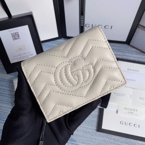 Gucci 466492 GG Marmont card case wallet in White - Default Title - View 2