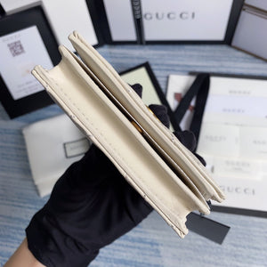 Gucci 466492 GG Marmont card case wallet in White - Default Title - View 4
