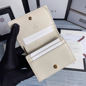 Gucci 466492 GG Marmont card case wallet in White - Default Title - View 6