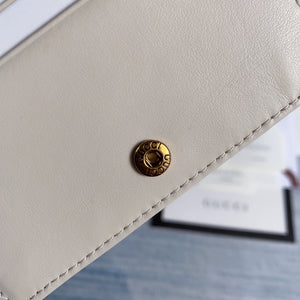 Gucci 466492 GG Marmont card case wallet in White - Default Title - View 7