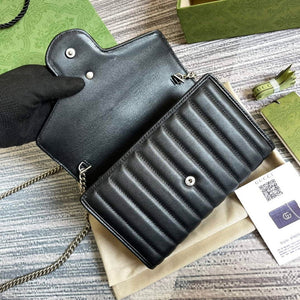 Gucci 474575 GG Marmont mini bag Black - Default Title - View 6