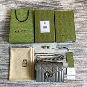 Gucci 474575 GG Marmont mini bag Grey - Default Title - View 9