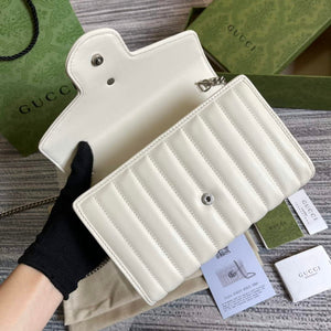 Gucci 474575 GG Marmont mini bag White - Default Title - View 6