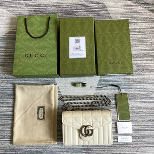 Gucci 474575 GG Marmont mini bag White - Default Title - View 9