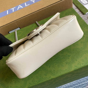 Gucci 476433 GG Marmont Super Mini Bag White - Default Title - View 6