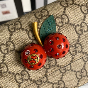 Gucci 481291 GG Supreme mini bag with cherries Red - Default Title - View 4