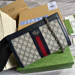 Gucci 503877 Ophidia GG Small Shoulder Bag Beige Blue - Default Title - View 4