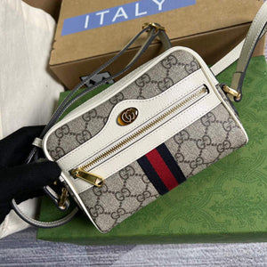 Gucci 517350 Ophidia GG Mini Bag With Web White - Default Title - View 4