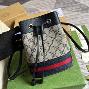 Gucci 550620 Ophidia Mini GG Bucket Bag Beige Blue - Default Title - View 4