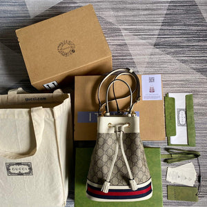 Gucci 550621 Ophidia small GG bucket Shoulder tote bag Beige - Default Title - View 1