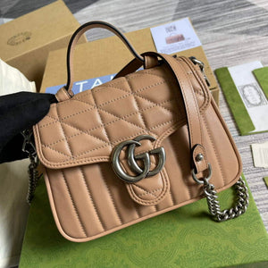 Gucci 583571 GG Marmont mini top handle bag Light Pink - Default Title - View 1