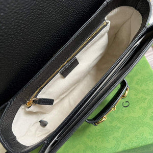 Gucci 602204 Gucci Horsebit 1955 Shoulder Bag Black - Default Title - View 8
