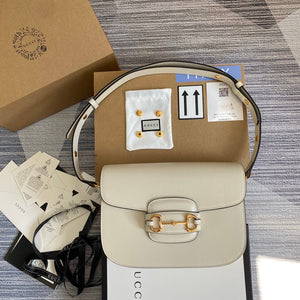 Gucci Horsebit 1955 shoulder bag 602204 Beige leather - Default Title - View 1