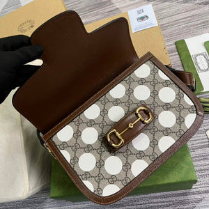 Gucci Horsebit 1955 shoulder bag Beige with 602204 brown leather - Default Title - View 8