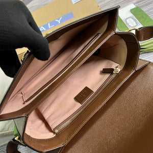 Gucci Horsebit 1955 shoulder bag Beige with 602204 brown leather - Default Title - View 9
