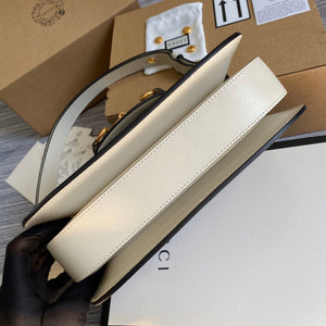Gucci Horsebit 1955 shoulder bag 602204 Beige with white leather - Default Title - View 6