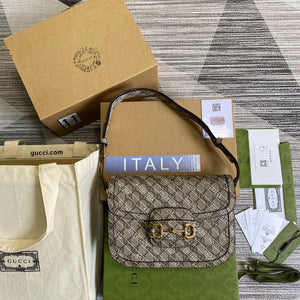 Gucci Horsebit 1955 shoulder bag 602204 Beige - Default Title - View 2