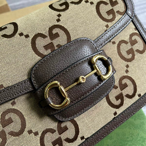 Gucci Horsebit 1955 shoulder bag 602204 brown with brown leather - Default Title - View 5