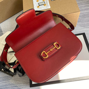 Gucci Horsebit 1955 shoulder bag 602204 Red leather - Default Title - View 6