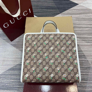 Gucci 605614 Children's Printed GG Tote Bag Beige - Default Title - View 2