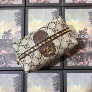 Gucci 611001 GG Ophidia GG Cosmetic Case Beige Brown - Default Title - View 1