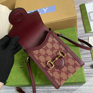 Gucci 625615 Gucci Horsebit 1955 Mini Bag Wine Red - Default Title - View 7