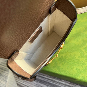 Gucci 625615 Gucci Horsebit 1955 Mini Bag Grey Brown - Default Title - View 9