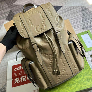 Gucci 625770 Jumbo GG Backpack Taupe - Default Title - View 4