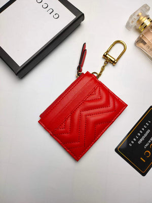 Gucci 627064 GG Marmont Keychain Wallet Red - Default Title - View 3