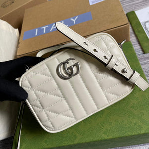Gucci 634936 GG Marmont Mini Shoulder Bag Beige - Default Title - View 7