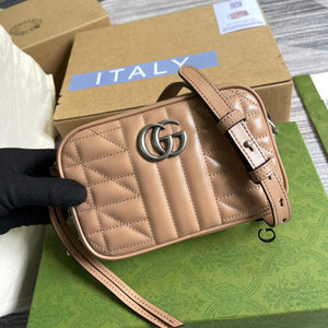 Gucci 634936 GG Marmont Mini Shoulder Bag Apricot - Default Title - View 6