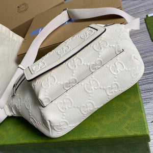 Gucci ?645093 GG embossed belt bag White GG embossed leather - Default Title - View 8