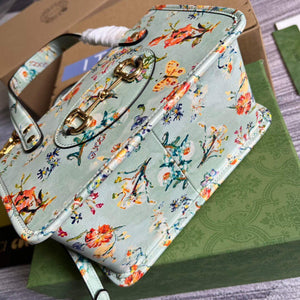 Gucci 645453 Gucci Horsebit 1955 Mini Top Handle Bag Green - Default Title - View 7