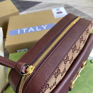 Gucci 645454 Gucci Horsebit 1955 Small Shoulder Bag Wine Red - Default Title - View 5