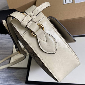 Gucci 645454 GG Horsebit 1955 Small Shoulder Bag Beige - Default Title - View 3