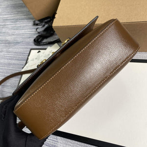 Gucci 645454 Gucci Horsebit 1955 Small Shoulder Bag Brown - Default Title - View 4