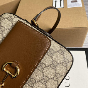 Gucci 645454 Gucci Horsebit 1955 small shoulder bag Biege and brown - Default Title - View 4