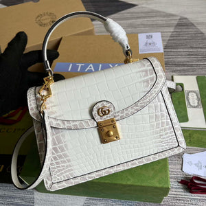 Gucci 651055 Ophidia GG small top handle Crocodile Leather bag White - Default Title - View 4