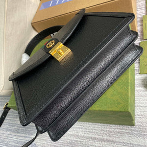 Gucci 651055 Ophidia GG small top handle Leather bag Black - Default Title - View 4