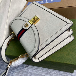 Gucci 651055 Ophidia GG small top handle Leather bag White - Default Title - View 3