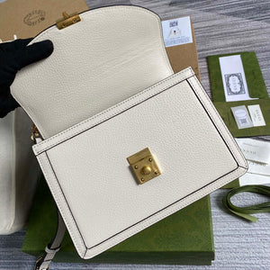 Gucci 651055 Ophidia GG small top handle Leather bag White - Default Title - View 7