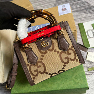 Gucci 655661 Gucci Diana jumbo GG Mini Tote Bag Brown - Default Title - View 4