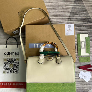 Gucci 655663 Gucci Diana Japan Limited Small Top Handle Bag White - Default Title - View 2