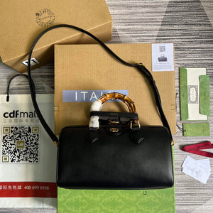 Gucci 655663 Gucci Diana Japan Limited Small Top Handle Bag Black - Default Title - View 2