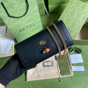 Gucci 658243 Diana chain wallet in Black - Default Title - View 1